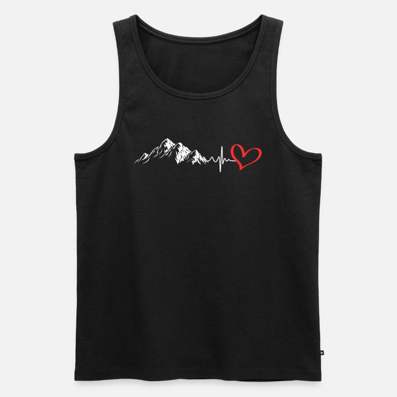 Climbers Climb Wanderer Summit - Men's Premium Organic Tank Top - black