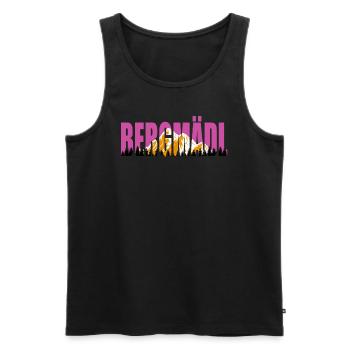 Bergfan Bergmädl Bergsteiger Wanderer klettern - Männer Premium Bio Tank Top - Schwarz - Vorne - Michal (187cm)