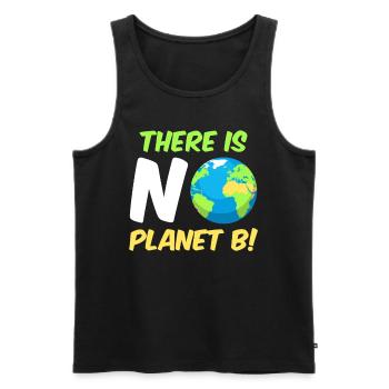There is no Planet B Umweltschutz Mission Erde - Männer Premium Bio Tank Top - Schwarz - Vorne - Michal (187cm)