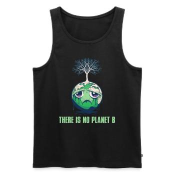 Il n’y a pas de Planète B Earth Day Mission Erde - Débardeur bio Premium Homme - noir - Devant - Michal (187cm)