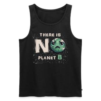 There is no Planet B Earth Day Mission Erde - Männer Premium Bio Tank Top - Schwarz - Vorne - Michal (187cm)