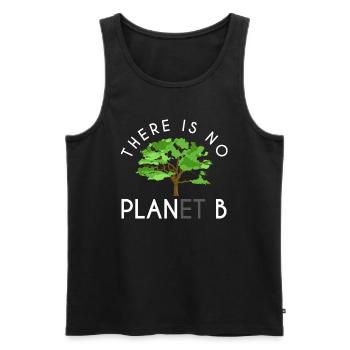 There is no Planet B Earth Day Umweltschutz - Männer Premium Bio Tank Top - Schwarz - Vorne - Michal (187cm)