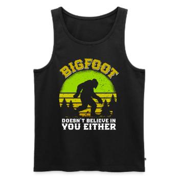 Bigfoot Bergfan Wanderer lustig Naturburschen - Männer Premium Bio Tank Top - Schwarz - Vorne - Michal (187cm)