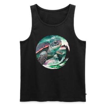 Save the Ocean Keep it Clean Umweltschutz - Männer Premium Bio Tank Top - Schwarz - Vorne - AI Model Male 178 light (178cm)