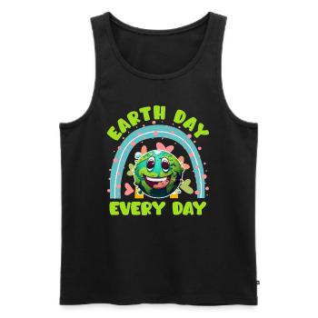 Environmentalists Earth Day Mission Earth Environment - Men's Premium Organic Tank Top - black - Front - AI Model Male 178 light (178cm)