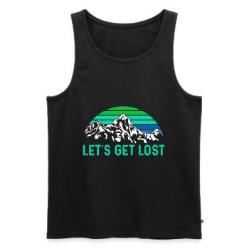 Lets be lost funny Hiking Hiking - Men's Premium Organic Tank Top - black - Front - Michal (187cm)