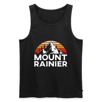 Mount Rainier Bergsteiger Gipfelsport Wandern - Männer Premium Bio Tank Top - Schwarz - Vorne - Michal (187cm)