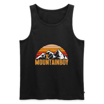 Mountain Boys, Mountaineer, Climber, Mountain Fan - Men's Premium Organic Tank Top - black - Front - Michal (187cm)
