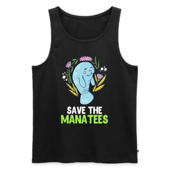 Artenschutz Walross Save the Ocean Umweltliebe - Männer Premium Bio Tank Top - Schwarz - Vorne - Michal (187cm)