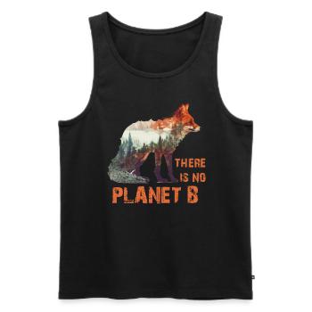 There is no Planet B Earth Day Mission Erde - Männer Premium Bio Tank Top - Schwarz - Vorne - Michal (187cm)