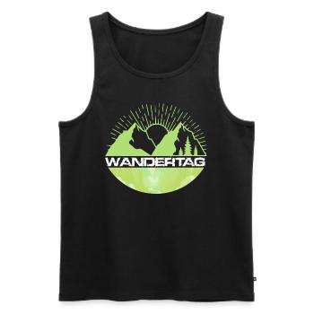 Wandertage Bergfan Wandern Hiking - Männer Premium Bio Tank Top - Schwarz - Vorne - Michal (187cm)