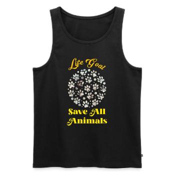 Rettet die Tiere Artenschutz Umweltschutz - Männer Premium Bio Tank Top - Schwarz - Vorne - AI Model Male 178 light (178cm)