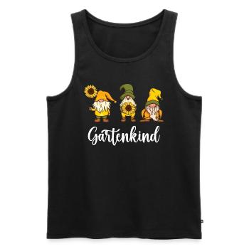 Gartenkind Gartenzwerge Schrebergarten Gartenfan - Männer Premium Bio Tank Top - Schwarz - Vorne - Michal (187cm)