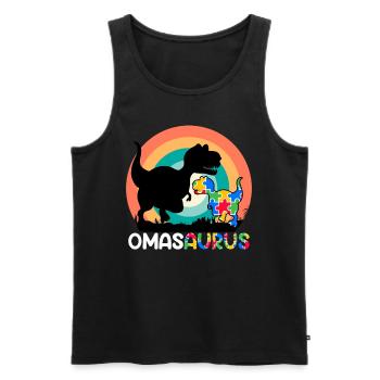 Omasaurus Muttertag Grandma Mama Tag Oma - Männer Premium Bio Tank Top - Schwarz - Vorne - AI Model Male 178 light (178cm)