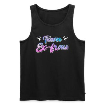 Scheidungsparty Ex Frau glücklich geschieden - Männer Premium Bio Tank Top - Schwarz - Vorne - Michal (187cm)