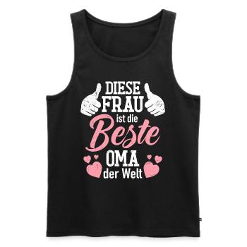 Beste Oma Muttertag weltbeste Oma Großmutter - Männer Premium Bio Tank Top - Schwarz - Vorne - AI Model Male 178 light (178cm)
