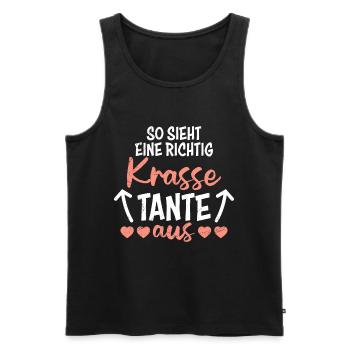 Coole Tante Muttertag Beste Tanten Best Aunt - Männer Premium Bio Tank Top - Schwarz - Vorne - AI Model Male 178 light (178cm)