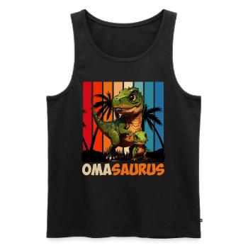 Omasaurus Muttertag Grandma Mama Tag Oma - Männer Premium Bio Tank Top - Schwarz - Vorne - AI Model Male 178 light (178cm)