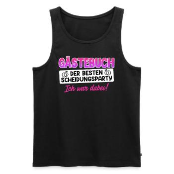 Scheidungsparty frisch geschieden Scheidung - Männer Premium Bio Tank Top - Schwarz - Vorne - Michal (187cm)