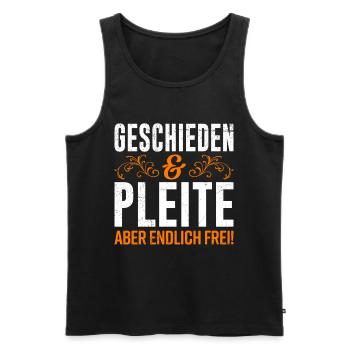 Endlich geschieden Scheidungsparty Scheidung - Männer Premium Bio Tank Top - Schwarz - Vorne - AI Model Male 178 light (178cm)