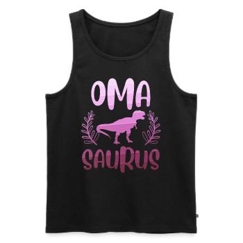 Omasaurus Muttertag Grandma Mama Tag Oma - Männer Premium Bio Tank Top - Schwarz - Vorne - AI Model Male 178 light (178cm)