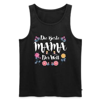 Coole Mama Muttertag weltbeste Mama Mothersday - Männer Premium Bio Tank Top - Schwarz - Vorne - AI Model Male 178 light (178cm)