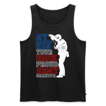 Grandma Militär Fan Soldaten stolze Oma Amerika - Männer Premium Bio Tank Top - Schwarz - Vorne - Michal (187cm)