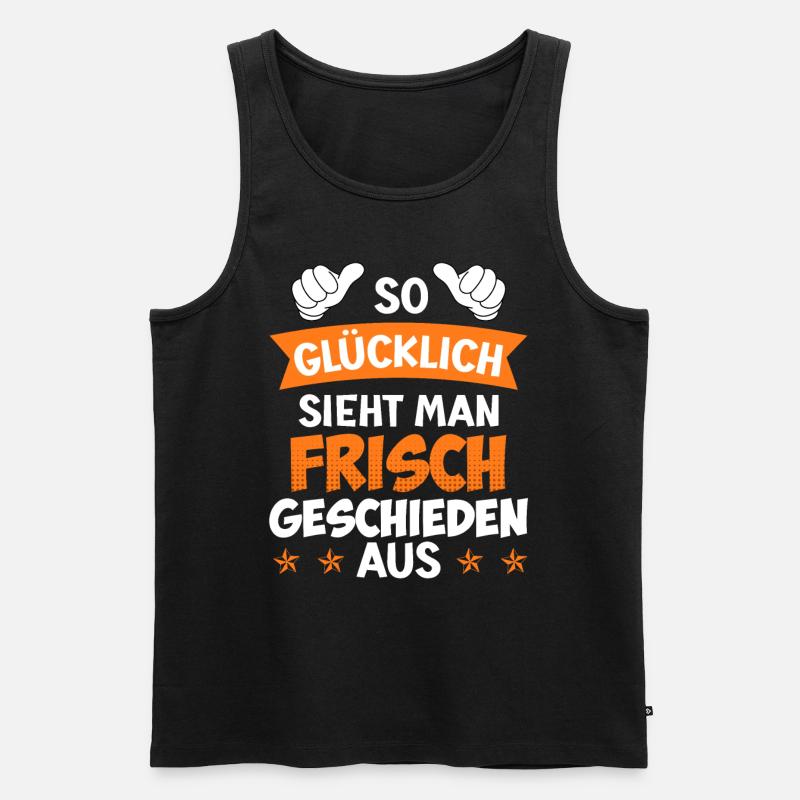 Frisch geschieden Scheidungsparty Scheidung - Männer Premium Bio Tank Top - Schwarz