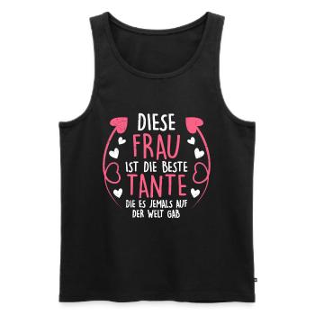 Beste Tante Muttertag Tanten weltbeste Tante - Männer Premium Bio Tank Top - Schwarz - Vorne - Michal (187cm)