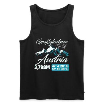 Großglockner Österreich Berge Wanderer Bergsteiger - Männer Premium Bio Tank Top - Schwarz - Vorne - AI Model Male 178 light (178cm)
