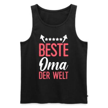 Beste Oma Muttertag weltbeste Oma Großmutter - Männer Premium Bio Tank Top - Schwarz - Vorne - AI Model Male 178 light (178cm)