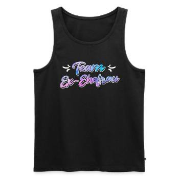 Scheidungsparty Ex Frau glücklich geschieden - Männer Premium Bio Tank Top - Schwarz - Vorne - Michal (187cm)