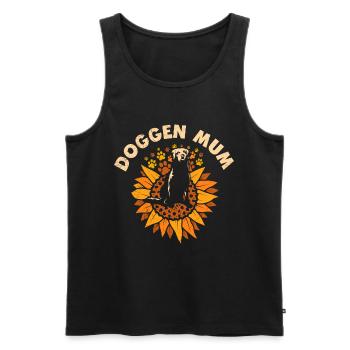 Deutsche Dogge Hundemama Hundeliebhaberin - Männer Premium Bio Tank Top - Schwarz - Vorne - Michal (187cm)