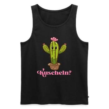 Kuscheln ? Kaktusliebhaber Kakteen Botanik Garten - Männer Premium Bio Tank Top - Schwarz - Vorne - Michal (187cm)