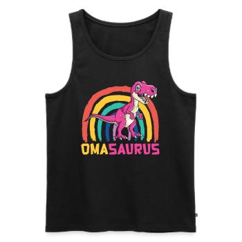 Omasaurus Muttertag Grandma Mama Tag Oma - Männer Premium Bio Tank Top - Schwarz - Vorne - AI Model Male 178 light (178cm)