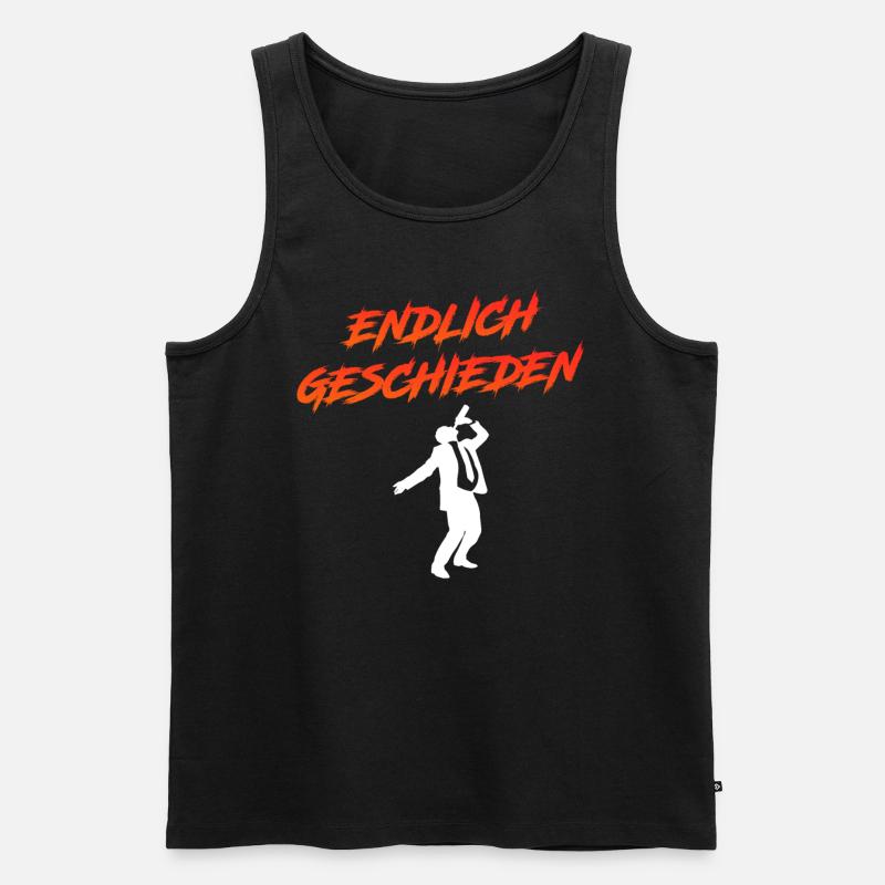Endlich geschieden Scheidungsparty Scheidung - Männer Premium Bio Tank Top - Schwarz