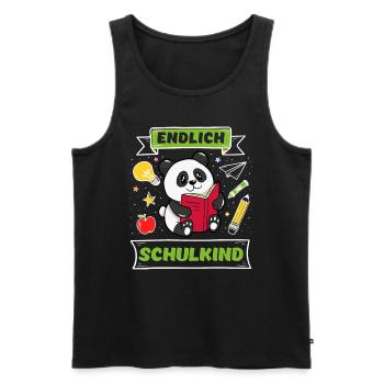 Endlich Schulkind 1. Klasse Grundschule - Männer Premium Bio Tank Top - Schwarz - Vorne - Michal (187cm)
