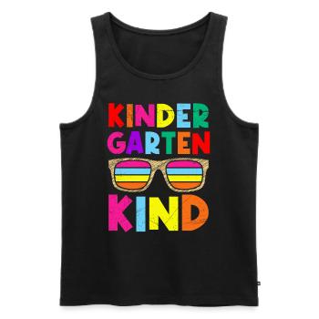 Ich bin jetzt ein Kindergartenkind Kiga Kinder - Männer Premium Bio Tank Top - Schwarz - Vorne - Michal (187cm)