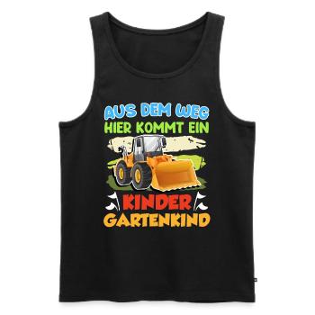 Aus dem Weg hier kommt ein Kinder Gartenkind - Männer Premium Bio Tank Top - Schwarz - Vorne - Michal (187cm)