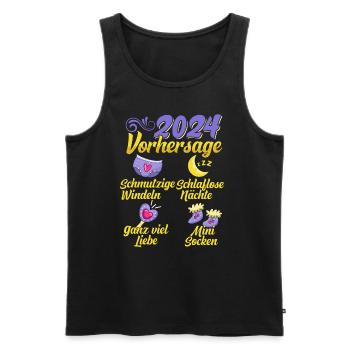 Baby Vorhersage 2024 werdende Mutter 2024 - Männer Premium Bio Tank Top - Schwarz - Vorne - Michal (187cm)