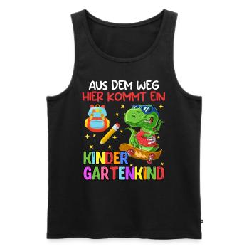 Aus dem Weg hier kommt ein Kinder Gartenkind - Männer Premium Bio Tank Top - Schwarz - Vorne - Michal (187cm)