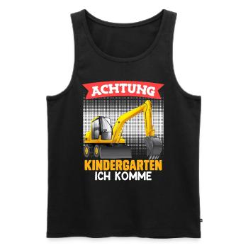 Kindergarten ich komme Kindergartenkinder Kiga - Männer Premium Bio Tank Top - Schwarz - Vorne - Michal (187cm)