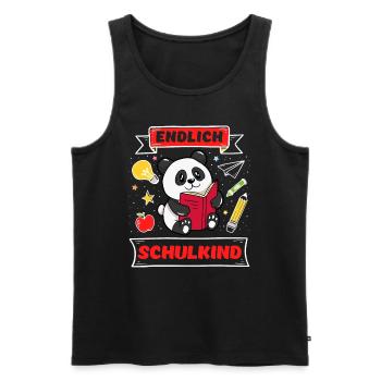Endlich Schulkind 1. Klasse Grundschule - Männer Premium Bio Tank Top - Schwarz - Vorne - Michal (187cm)
