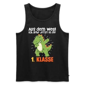 Tschüss Kindergarten Ich rocke jetzt die Schule - Männer Premium Bio Tank Top - Schwarz - Vorne - Michal (187cm)