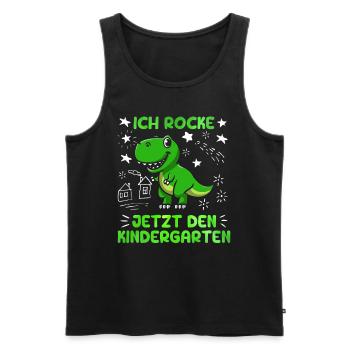 Ich rocke jetzt den Kindergarten Kita - Männer Premium Bio Tank Top - Schwarz - Vorne - Michal (187cm)