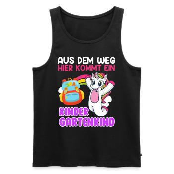 Aus dem Weg hier kommt ein Kinder Gartenkind - Männer Premium Bio Tank Top - Schwarz - Vorne - Michal (187cm)