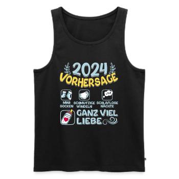 Babyparty Vorhersage 2024 werdende Mama 2024 - Männer Premium Bio Tank Top - Schwarz - Vorne - Michal (187cm)