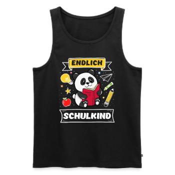 Endlich Schulkind 1. Klasse Grundschule - Männer Premium Bio Tank Top - Schwarz - Vorne - Michal (187cm)