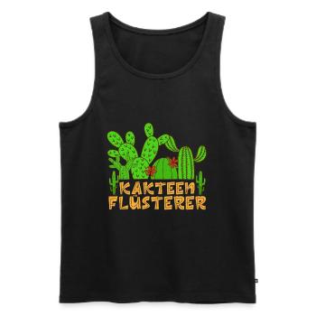 Kakteen Flüsterer Kaktusliebhaber Sukkulenten - Männer Premium Bio Tank Top - Schwarz - Vorne - Michal (187cm)