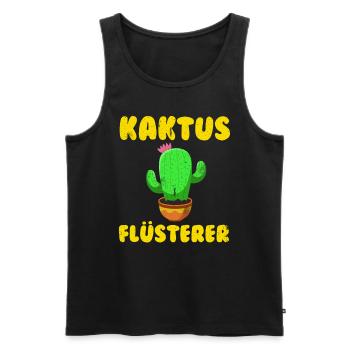 Kaktus Flüsterer Kakteen Sukkulenten Mädchen - Männer Premium Bio Tank Top - Schwarz - Vorne - Michal (187cm)